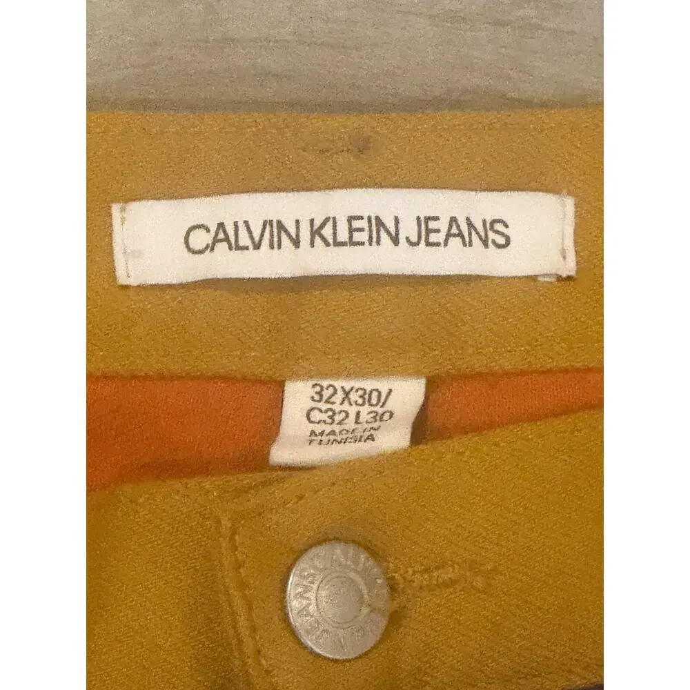 Calvin Klein Jeans Womens Size 32x30 Purple Blue Denim Straight Leg High Rise - Picture 3 of 9
